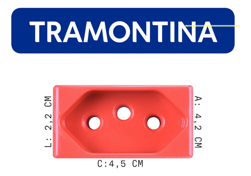 Tomada 2p+t 20a/250v Vermelha