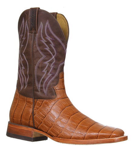 Bota Masculina Caramelo Bico Quadrado Jácomo 32641