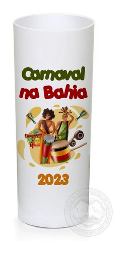 100 Copo Personalizado - Long Drink 320ml - Carnaval