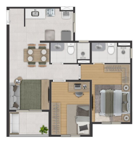 Excelênte Oportunidade De Morar Ou Investir No Centro De Sbc Em Condominio Clube Com Apartamentos De 1 E 2 Dormitórios Com Varanda E Vaga De Garagem
