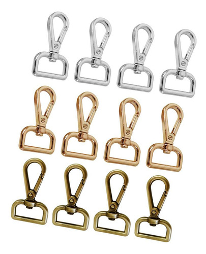 4 Piezas. Gancho De Seguridad Giratorio, Dorado Dorado 20mm