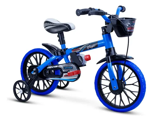 Bicicleta Infantil Nathor Aro 12 Menino Veloz De 2 A 5 Anos Cor Azul