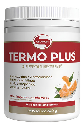 Termo Plus Vitafor 240g Tangerina Com Chá Verde