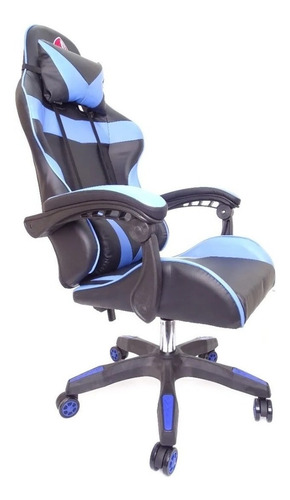 Imagen 4 de 10 de Silla Gamer Profesional Reclinable Natpro Azul / Roja