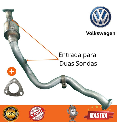 Catalisador Gol G4 1.0 8v 2010 2011 2012 2013 C/ent 2 Sondas