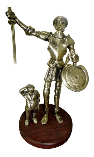 Dom Quixote E Sancho Pança Bronze Estatueta Miguel Cervantes