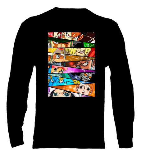 Polera Manga Larga One Piece - Ver 04 - Personajes