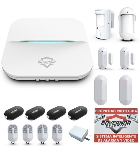 Panel De Alarma Governor Gv-safe300 Kit Nº5 Blanco Wifi Gsm