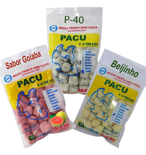 Melhor Massa Isca Para Pacu Pronta Kit 3 Sabores 100g Cada