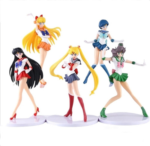 Saylor Moon Pack X5 Saylor Scouts Figuras Acción Anime