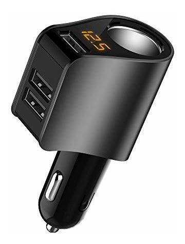 Car Charger,3 Usb Cigarette Lighter Adapter,socket Splitter 