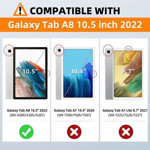 Moko Case Para Galaxy Tab A8 10.5 X200 X205 Protector 360°