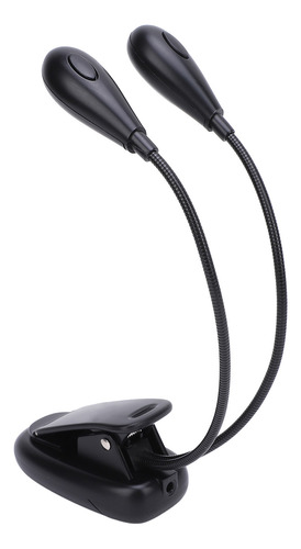 Soporte De Música Led De Doble Cabezal Con Clip, 2 Puntos De