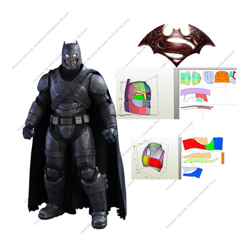 Traje Batman Vs Superman Papercraft Escala Real