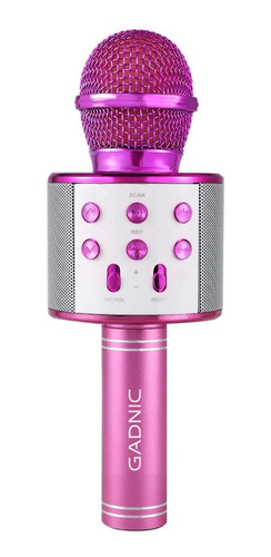 Microfono Karaoke Con Parlante Recargable Inalambrico Gadnic