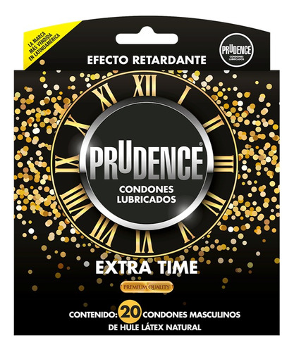 Paquete Con 20 Condones Prudence Extra Time 