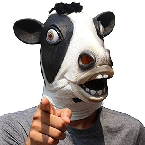 Disfraz Mascara Cabeza Vaca Divertida T: U (+4años) 100% Ltx