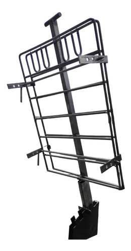 Fogonero Asador Parrilla Cruz Asador Libro 60 Cm Desmontable Color Negro