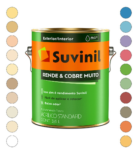 Tinta Rende E Cobre Muito Parede Fosco Acrilico Branco 3,6lt Acabamento Mate Cor Marrom-claro