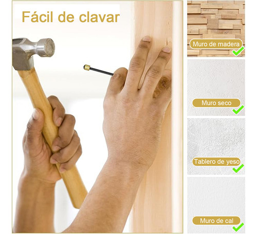 120PCS Clavos para Colgar Cuadros, 4 Tamaños de Clavos para Colgar Cuadros para Decoración de Paredes Kit de Marcos para Colgar Espejos Herramienta para Colgar Cuadros
