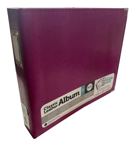 Biblorato Scrapbook We R Cuero Fucsia 30219 Con Detalles