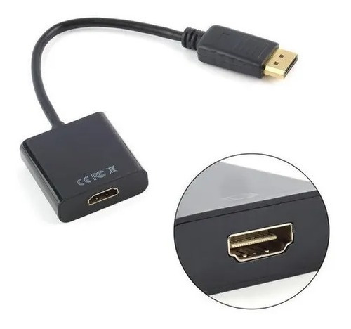 Cabo Adaptador Conversor Display Port Macho Para Hdmi Fêmea