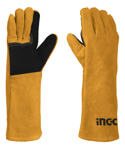 Ff Guantes De Soldador Ingco Cuero Y Kevlar 16'' PuLG Hgvw02