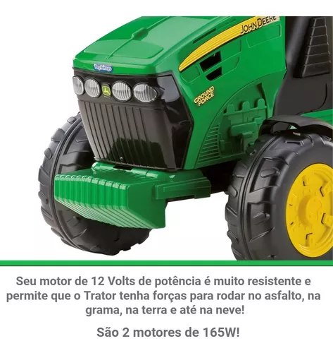 Trator Elétrico John Deere Ground Force 12volts Peg-pérego - Maçã