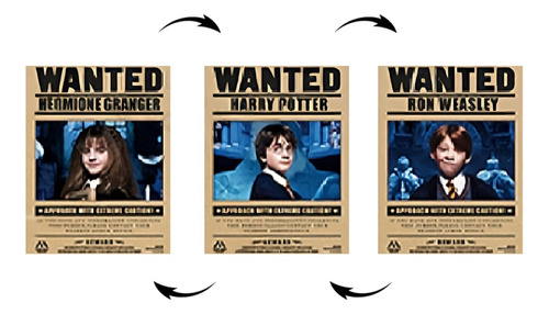 Cuadro 3d Lenticular Amigos De Harry Potter Hogwarts,