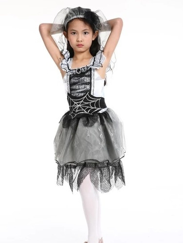 Disfraz Vestido Araña Infantil 3 A 8 Halloween Ltf Shop 