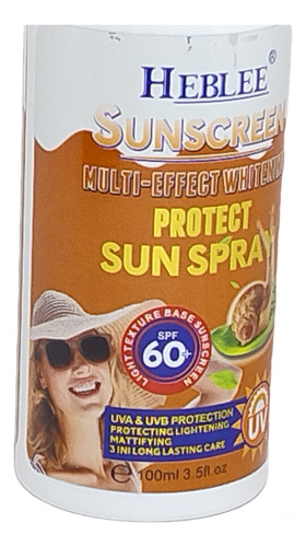 Bloqueador Solar Heblee Baba De Caracol 2spray 60 Spf 100ml