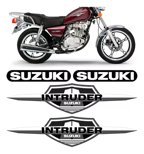 Kit Adesivo Suzuki Intruder 125 Preto Resinado 2012/2016 - Sportinox  Adesivos Automotivos