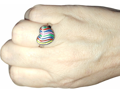 Anillo Acero Quirúrgico Esmaltado Multicolor