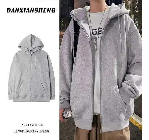 Sudadera Casual Con Capucha Y Forro Polar Para Hombre