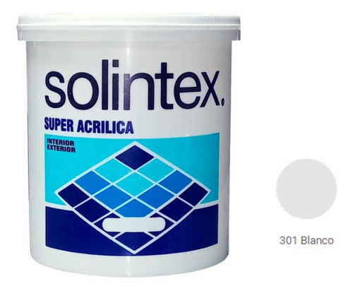 Pintura Caucho Super Acrilica Blanco Solintex 1 Gln