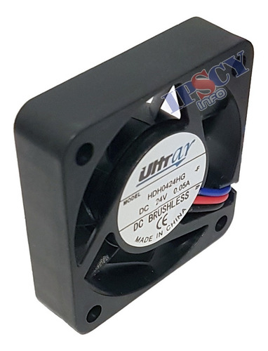 Imagem 2 de 6 de Cooler Micro Ventilador 40x40x10mm 24v Hydraulic Bearing