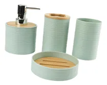 Comprar 4x Accesorios De Baño Jabonera Vaso Para Enjuague Bucal