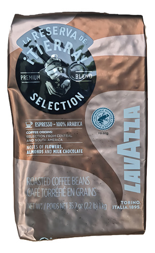 Cafe Lavazza Tierra Intenso Premium 100% Arabica Grano 1kg