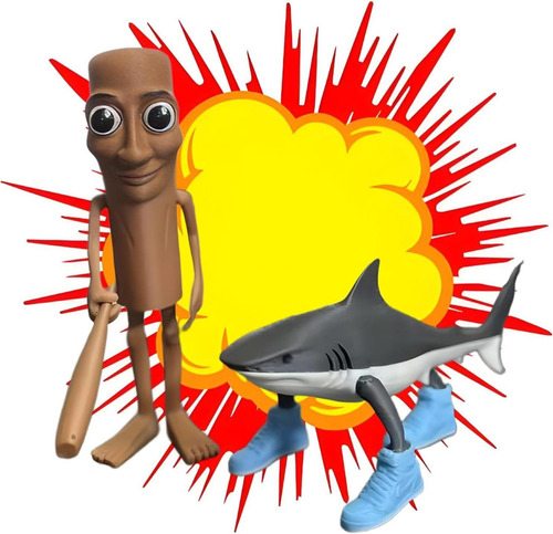 2pcs Tralalelo Tralala Juguete,meme De Tiburón Impreso En 3d