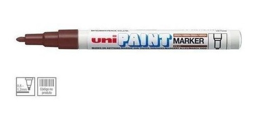 Caneta Permanente, Paint Marker, Px-21, Ponta Fina, Marrom