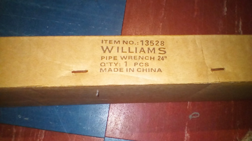 Llave De Tubo De 24 Pulgadas Marca Willians