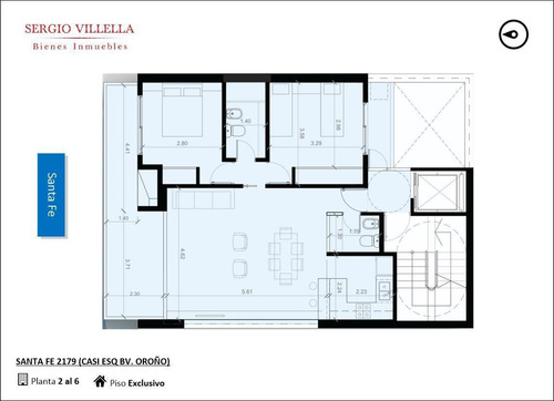 Imagen 2 de 6 de Santa Fe 2100 - Piso Exclusivo De 2 Dormitorios En Venta En Rosario
