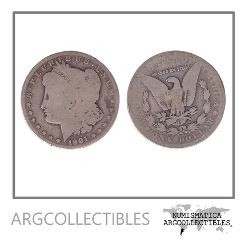 Usa Moneda 1 Dolar 1901 O Morgan Plata 900 Km-110 F+ (Usado)