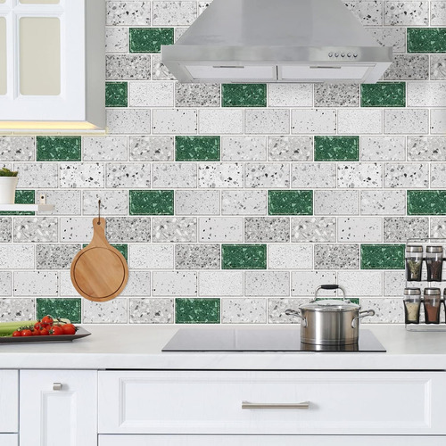 10 Hojas De Azulejos Autoadhesivos Salpicadero De Cocin...