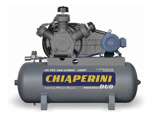 Compressor De Ar Tri Fechado Contínuo 10hp 425l Chiaperini