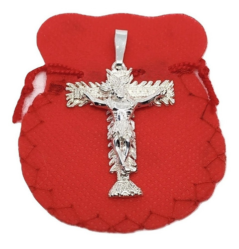 Dije Cruz Cristo Milagroso De Buga Plata 925 Grande 00355
