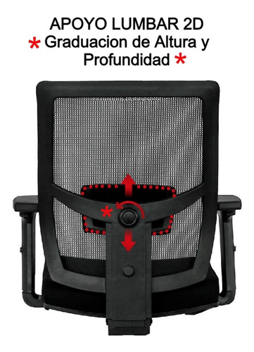 Imagen 4 de 7 de Silla De Oficina Curiti Esp.cremallera-sincro-brazo3d-slider