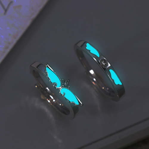 Anillo Luminous Pairs Para Mujer, Anillo De Pareja Ajustable