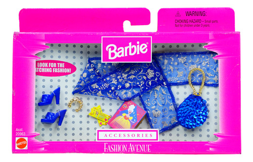 Barbie Fashion Avenue Accessories Blue 1998 Edition