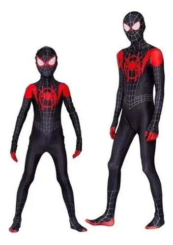 Traje Spiderman Para Miles Morales Cosplay Adultos Medias Ofr